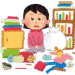 部屋を片付けられない女性のイラスト「散らかった部屋」 | かわいいフリー素材集 いらすとや